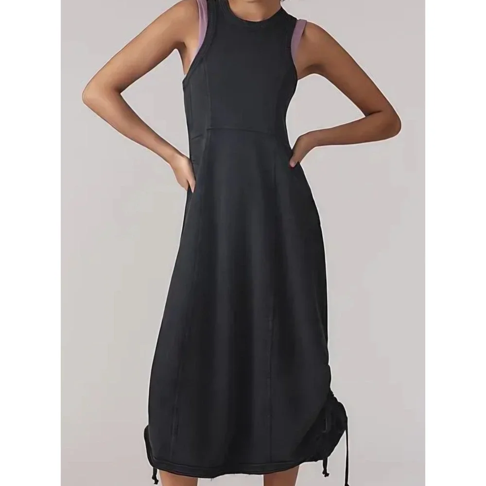 Daily Practice by Anthropologie Horizon Midi Black Dress Womens XS - Picture 2 of 11